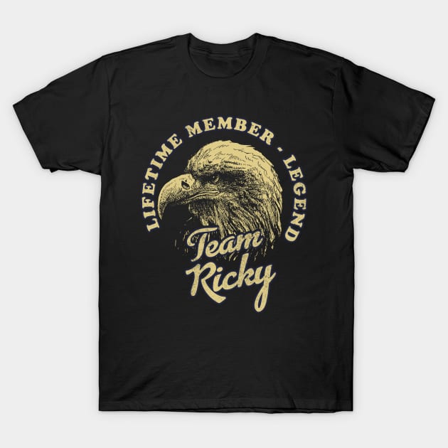 Ricky Name - Lifetime Member Legend - Eagle T-Shirt by Stacy Peters Art